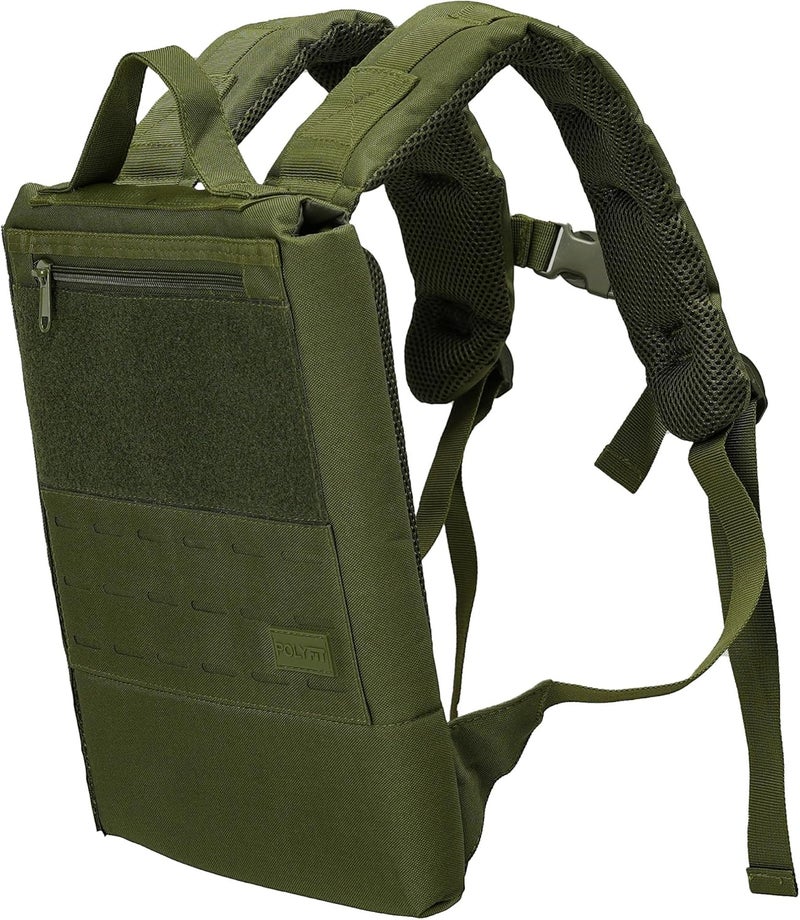 Polyfit Rucking Backpack 2.0 - Weighted Ruck Pack for Weight Plates - Patent Pending Side-Loading Rucksack for Walking, Running, Rucking, Strength and Endurance Training - Green - Image 1